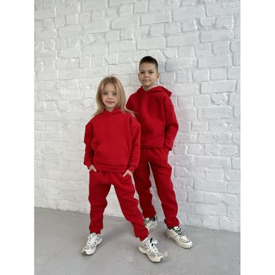 Теплий дитячий, підлітковий костюм з начосом Belm, червоний, 32 (104-110 см) 1623-RD 1623-RD фото