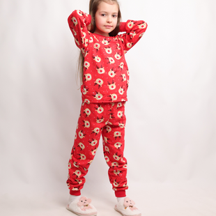 Новогодняя детская пижама с утеплением красная Belm 28 1750-RED 1750-RED фото